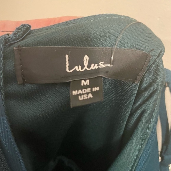 Lulu’s Forest Green MIDI Dress size Medium - Picture 8 of 9